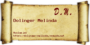 Dolinger Melinda névjegykártya